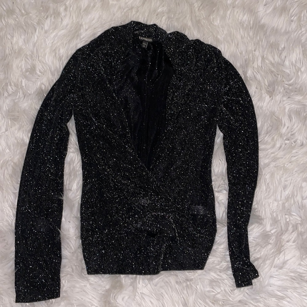 Express v neck glitter holiday top!